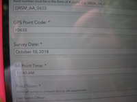 GRSM Accuracy Assessment. Plot Code: GRSM_AA_0655_1
