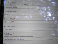GRSM Accuracy Assessment. Plot Code: GRSM_AA_0174_1