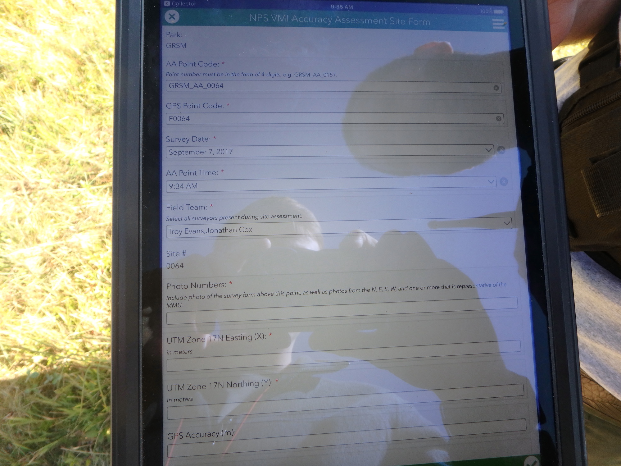 GRSM Accuracy Assessment. Plot Code: GRSM_AA_0064_1