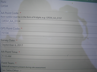 GRSM Accuracy Assessment. Plot Code: GRSM_AA_0104_1
