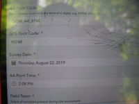 GRSM Accuracy Assessment. Plot Code: GRSM_AA_0748_1