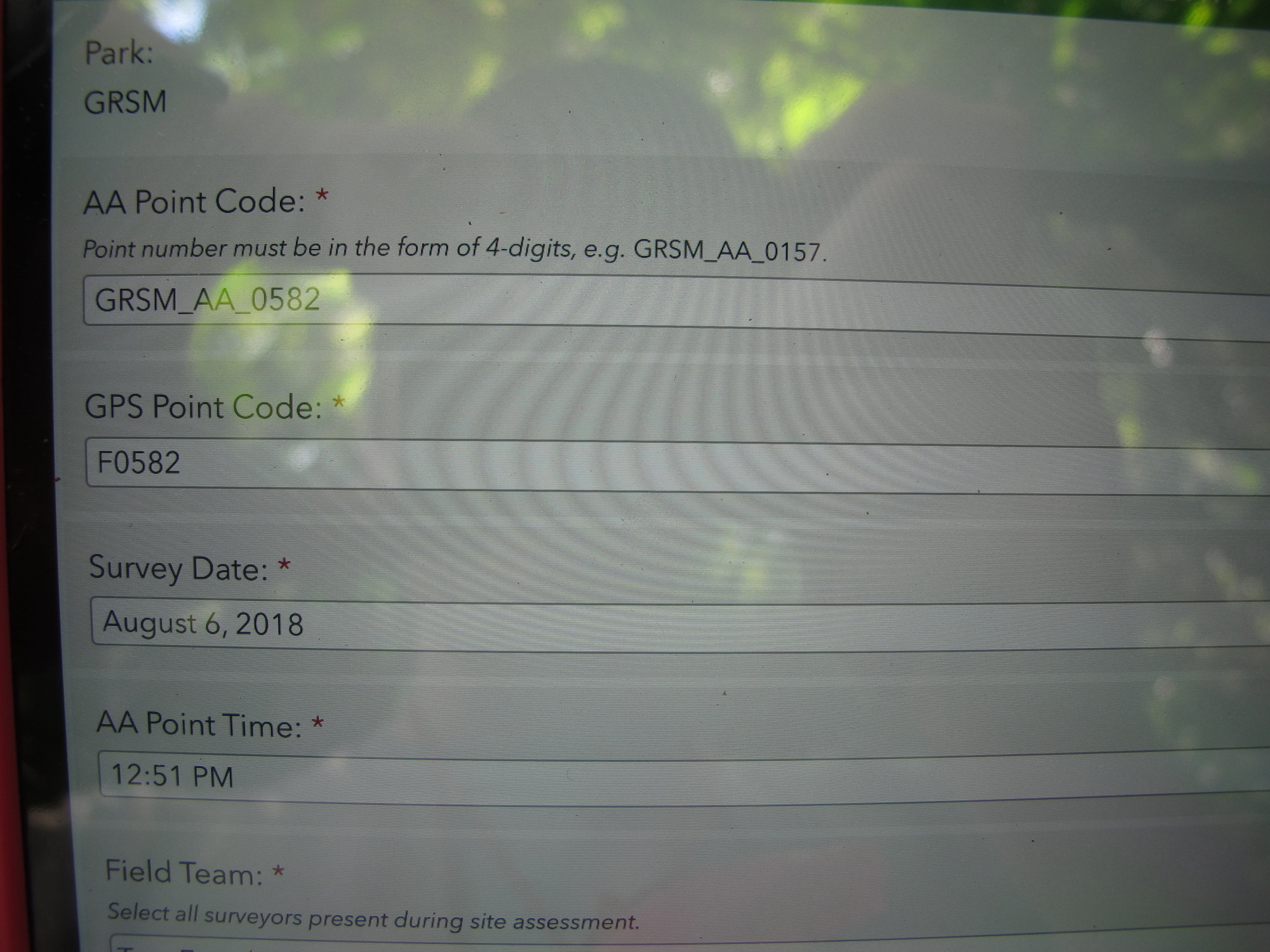 Plot Code: GRSM_AA_0582_1