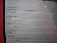 GRSM Accuracy Assessment. Plot Code: GRSM_AA_0581_1