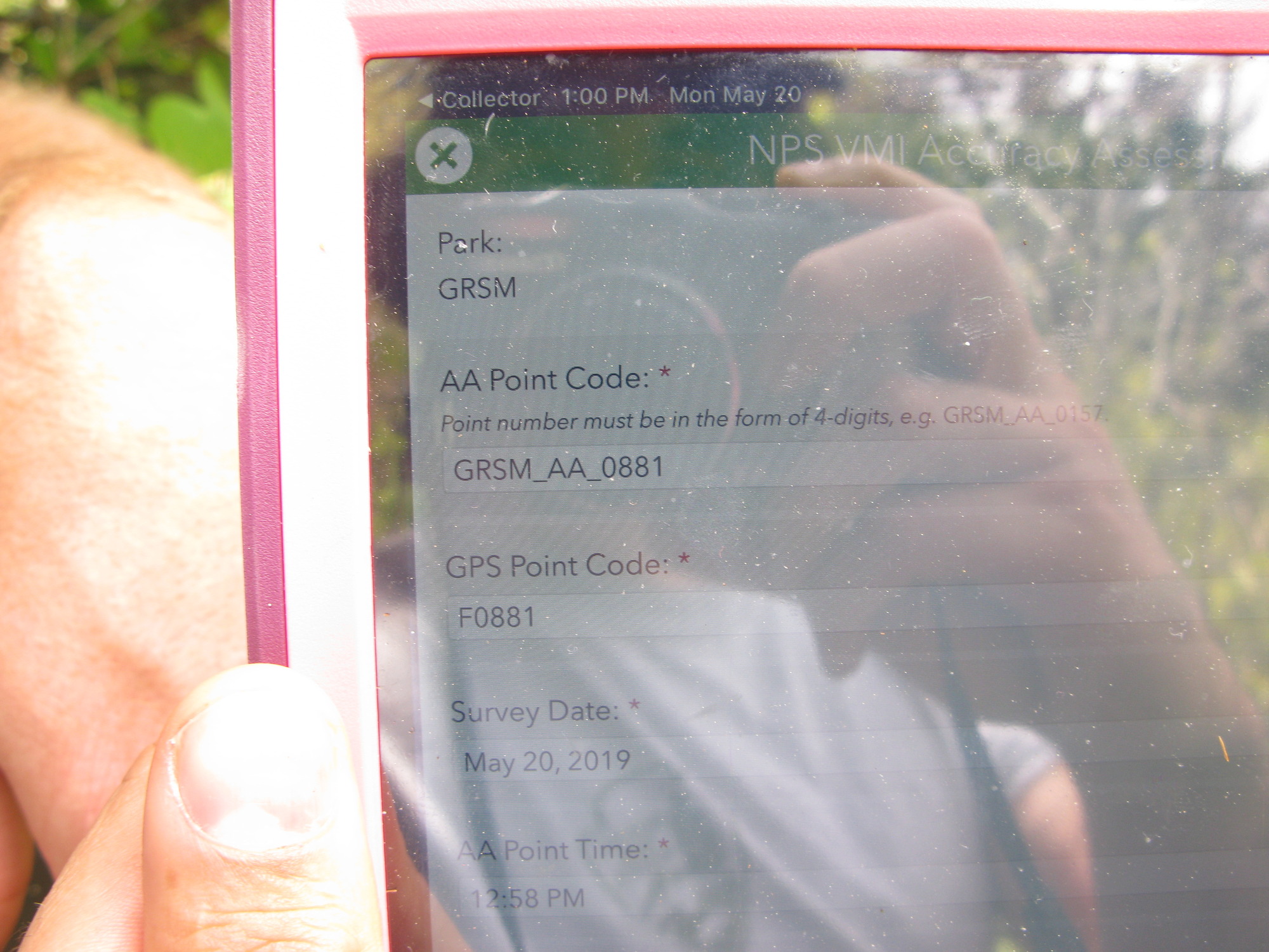 GRSM Accuracy Assessment. Plot Code: GRSM_AA_0881_1