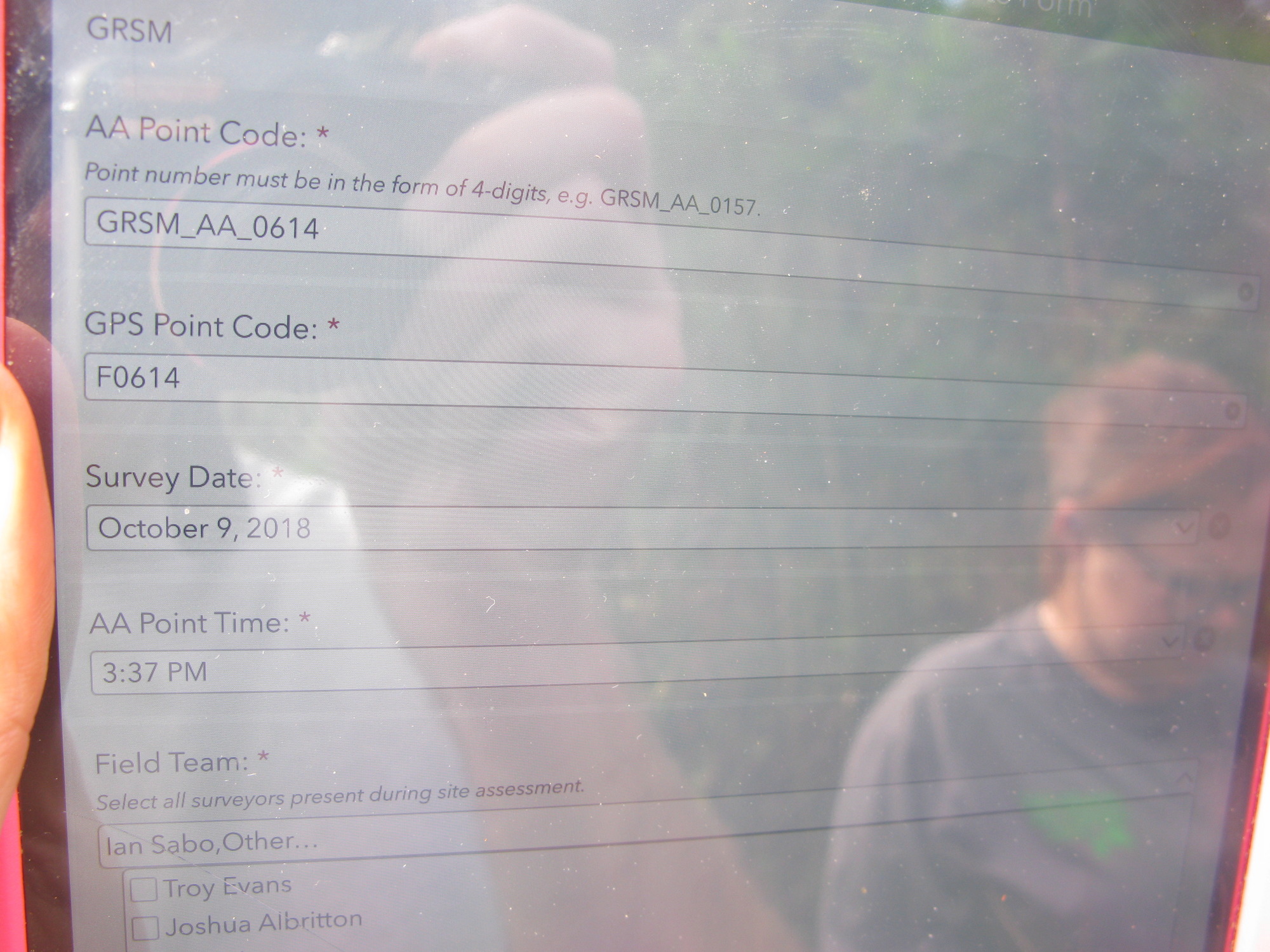 GRSM Accuracy Assessment. Plot Code: GRSM_AA_0614_1