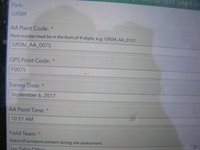 GRSM Accuracy Assessment. Plot Code: GRSM_AA_0075_1