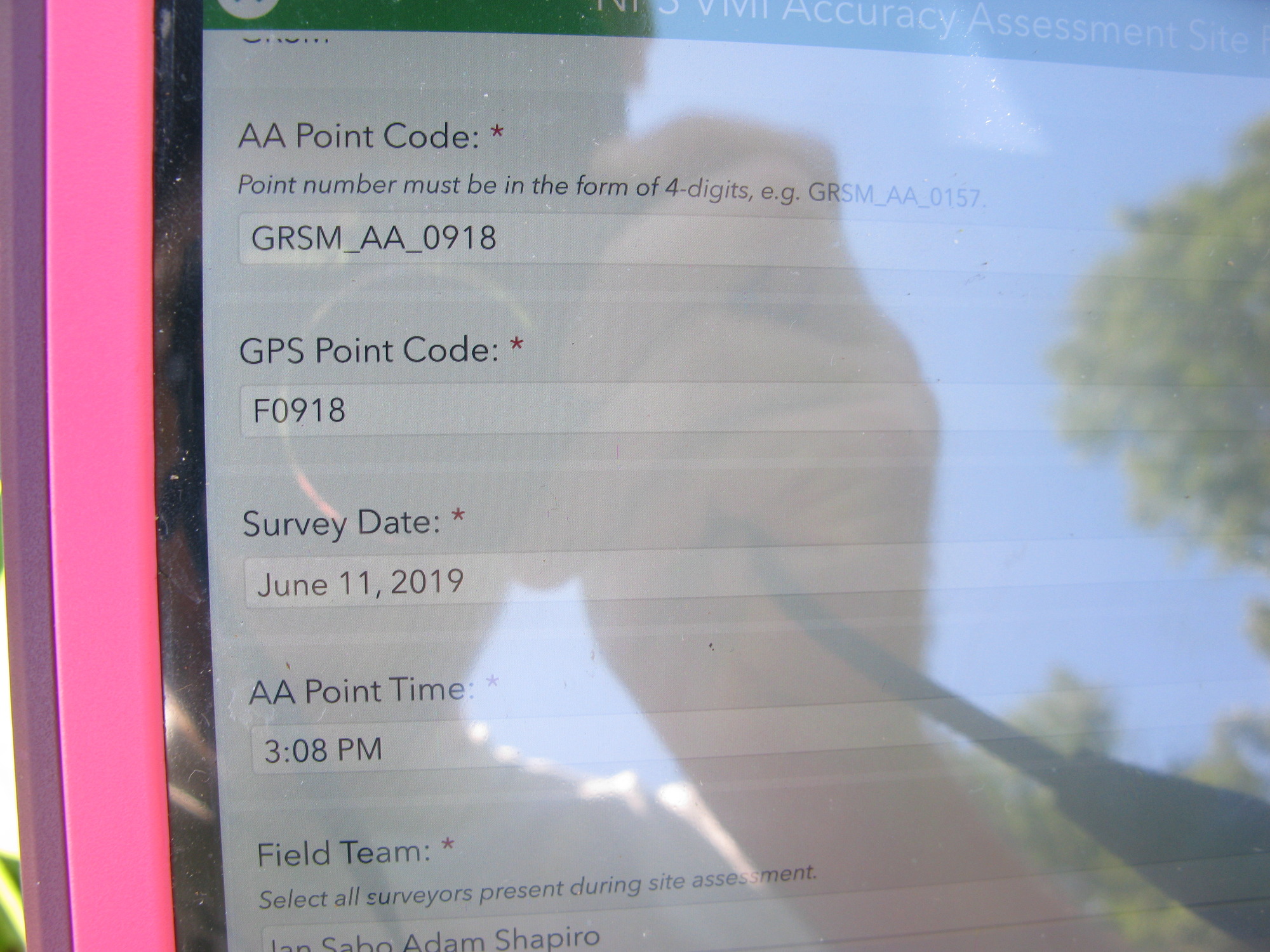 GRSM Accuracy Assessment. Plot Code: GRSM_AA_0918_1