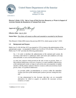 Director's Order 35A: Sale of Resources or Services to Support Activities Outside of Parks