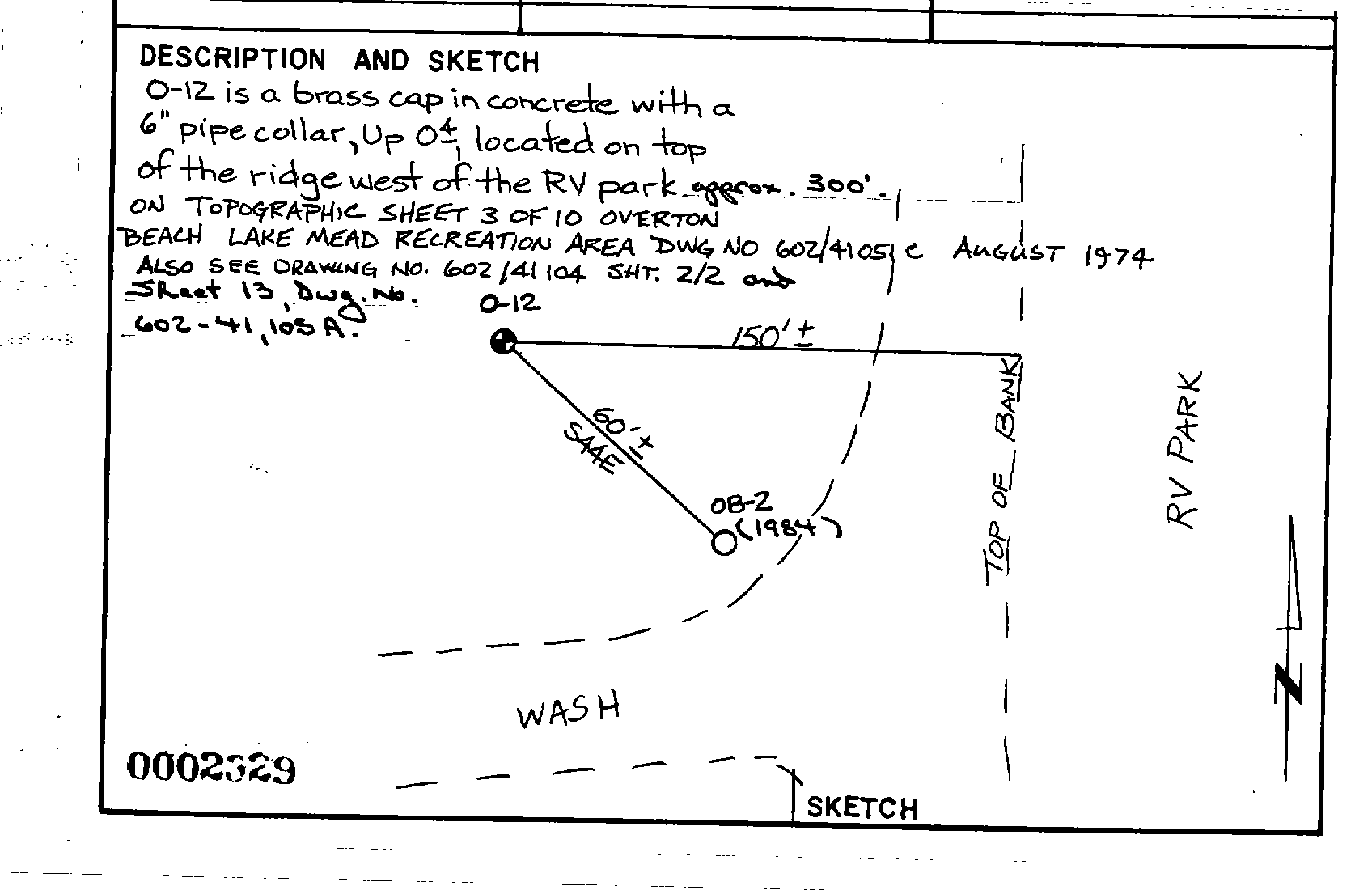 00002329 Survey Monumentation Sketch