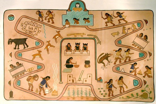 Petrified Forest National Park History-Painted Desert Inn NHL Kabotie Mural