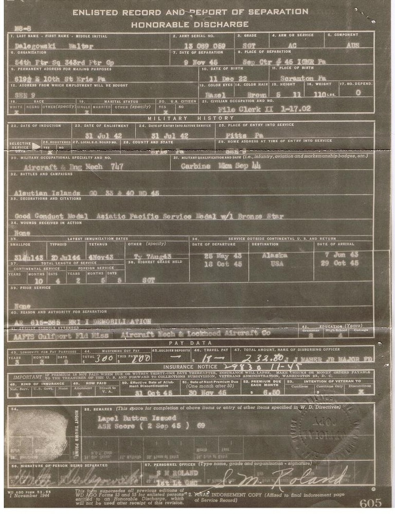 Dalegowski Discharge Papers 2