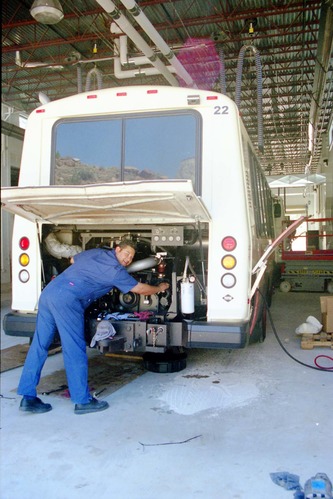 Color Photos of the official launch of the Zion shuttle system- same day as the new visitor center opening.