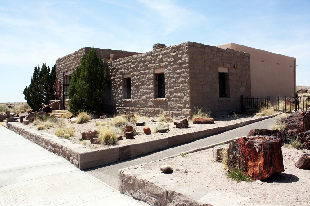 Petrified Forest National Park Rainbow Forest Museum was originally built in the 1930s.