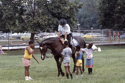 U.S. Park Police with public in 1978