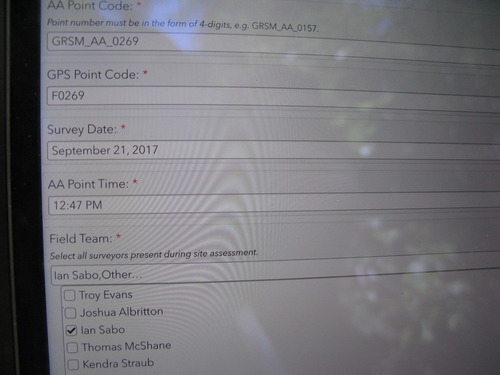 GRSM Accuracy Assessment. Plot Code: GRSM_AA_0269_1