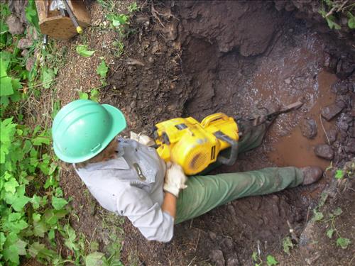 Typical privy maintenance Isle Royale NP.
