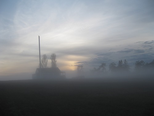 Officers' Quarters on a Foggy Morning