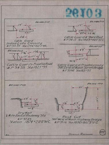 56103.LB--clearance sketches--Structures less than 8 feet from center line of track or less than 22 feet above top of rail [Group 11]
