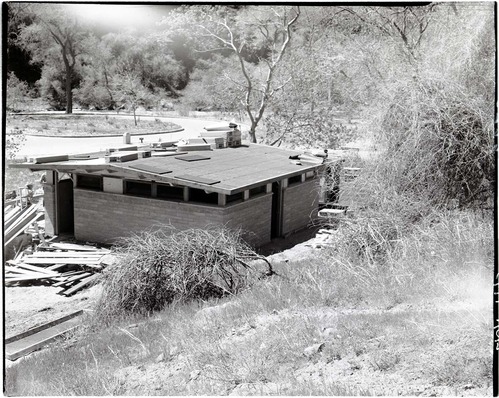 Construction of comfort station, Temple of Sinawava.