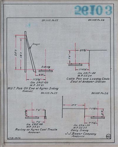 56103.LB--clearance sketches--Structures less than 8 feet from center line of track or less than 22 feet above top of rail [Group 15]