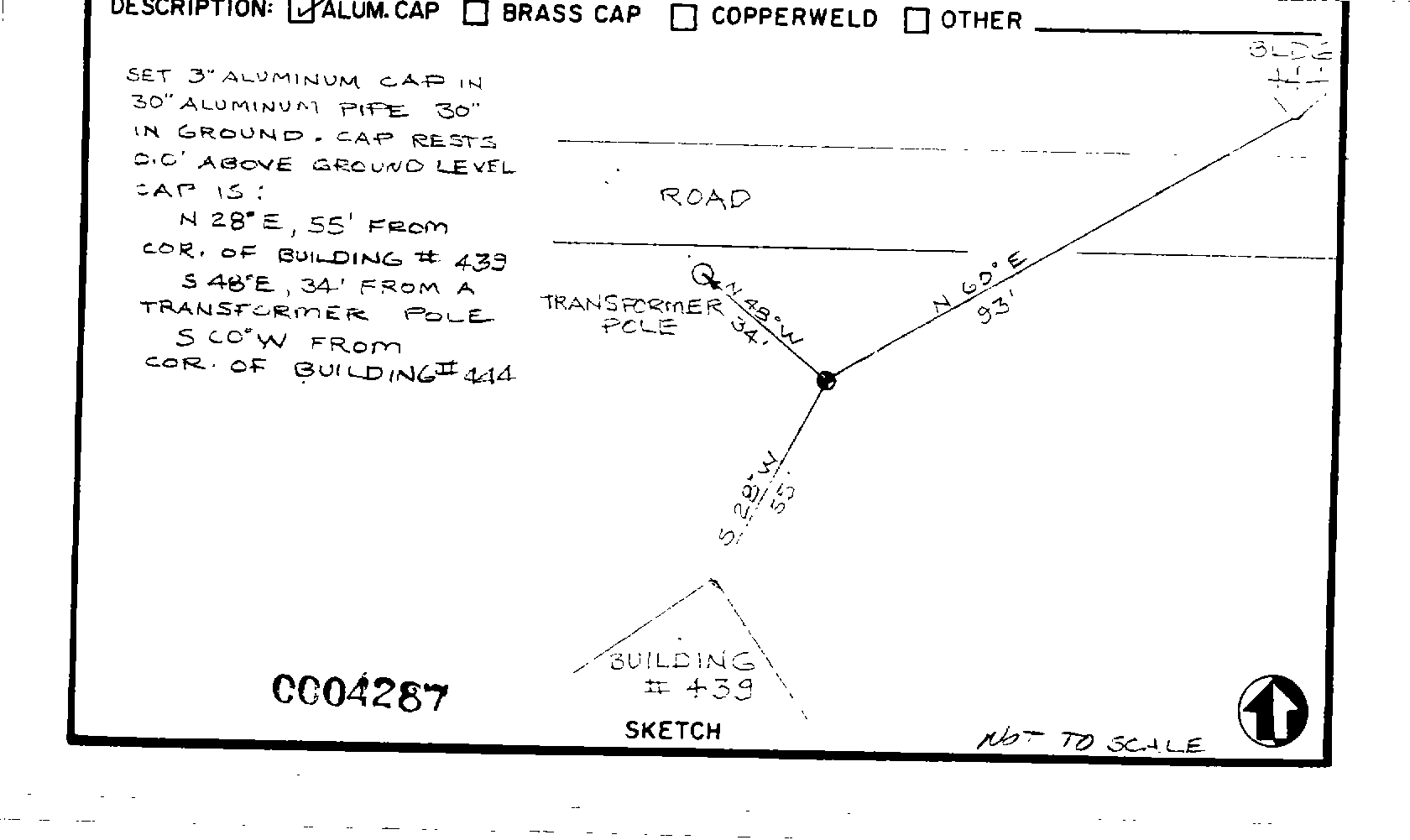 00004287 Survey Monumentation Sketch