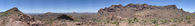 This panorama highlights the view from the end of the Bull Pasture Trail. The trail ends more than 800 above the floor of Estes Canyon below.