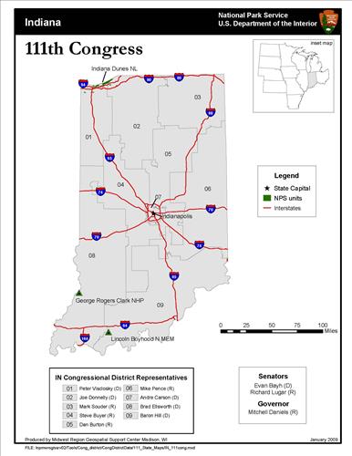 111th Congressional District Maps for Midwest Region States