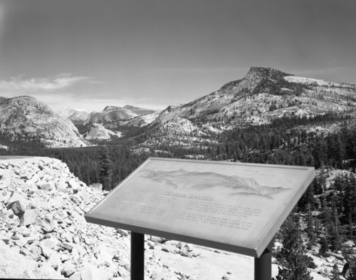 Tenaya Lake from Tioga Road. Auto Tour illustration.