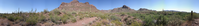 This panorama highlights the view one has as they begin their hike up Alamo Canyon. This two mile round trip hike is one of the best in the park and it should not be missed.