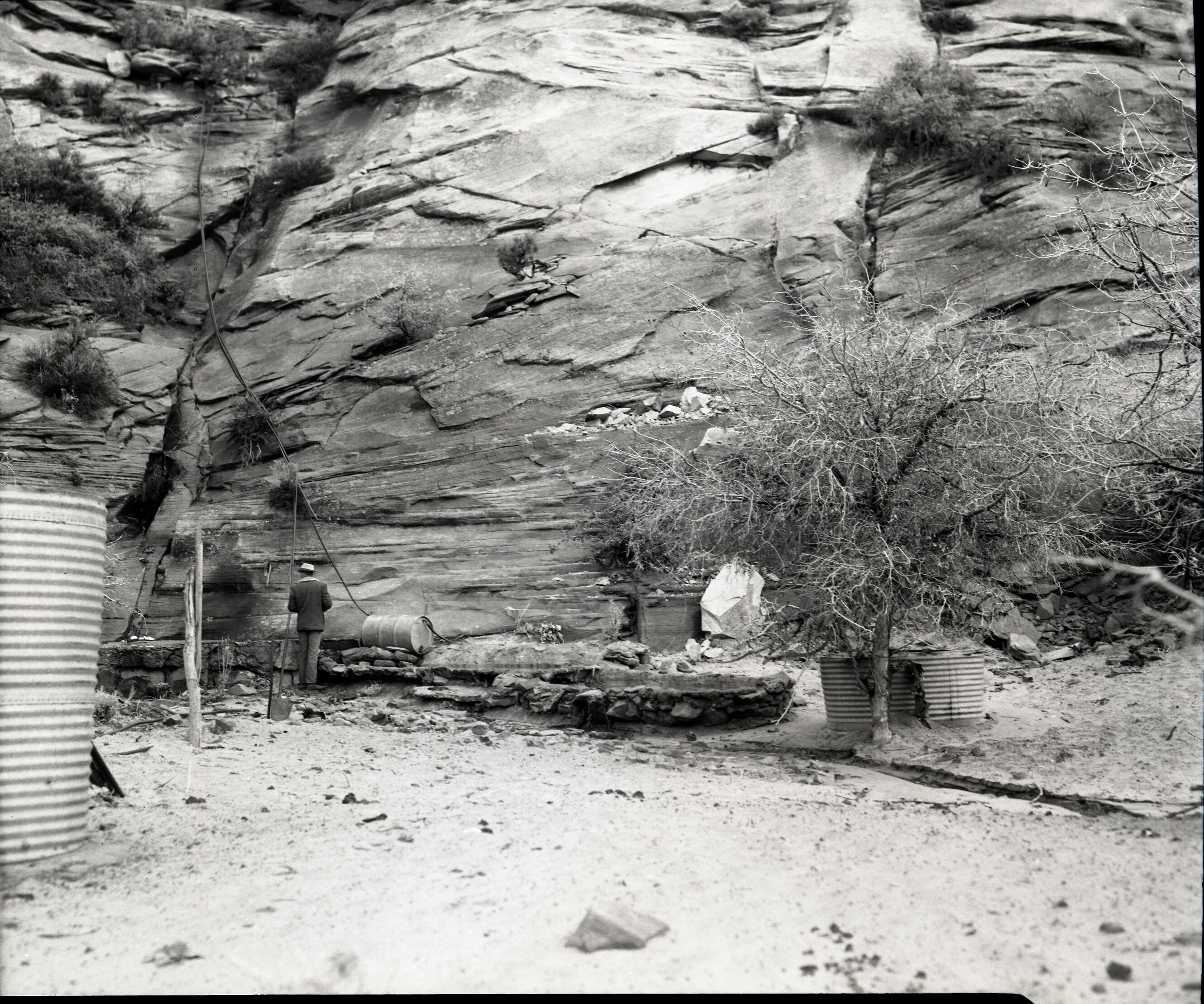 Evan Lee's water system on park land.