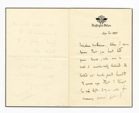 Manuscript letter