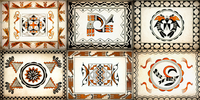 CCC made, Lyle Bennett designed, Painted Skylight Panel Montage, Painted Desert Inn NHL