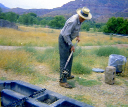 Man working on the treatment plant equipment.