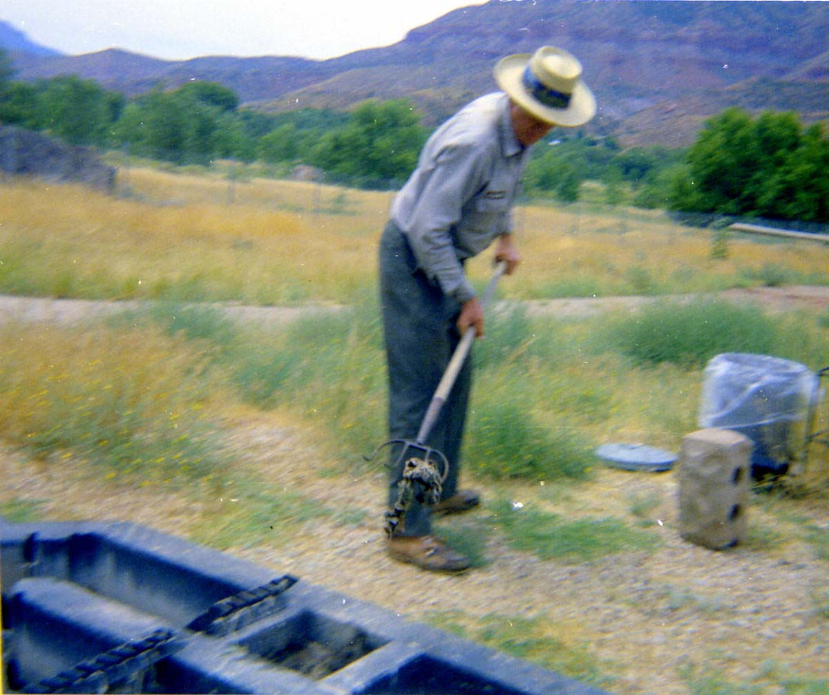 Man working on the treatment plant equipment.