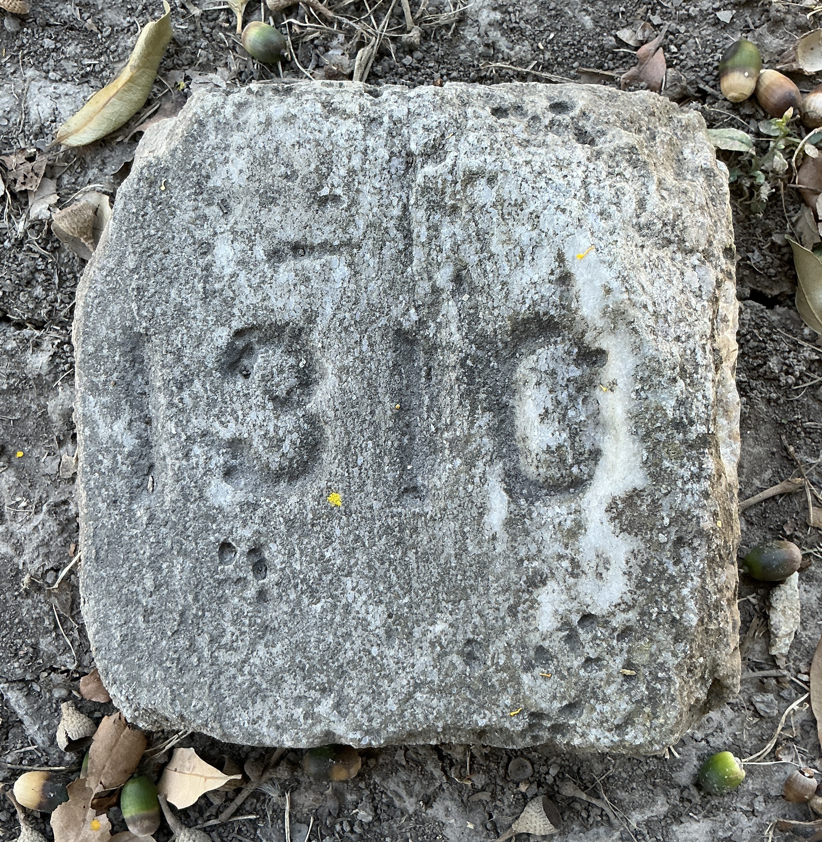 Top of flat marble marker
