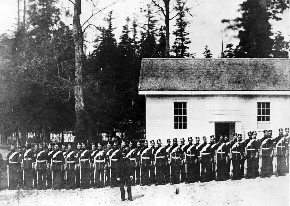 The garrison taken in front of their barracks before 1867.