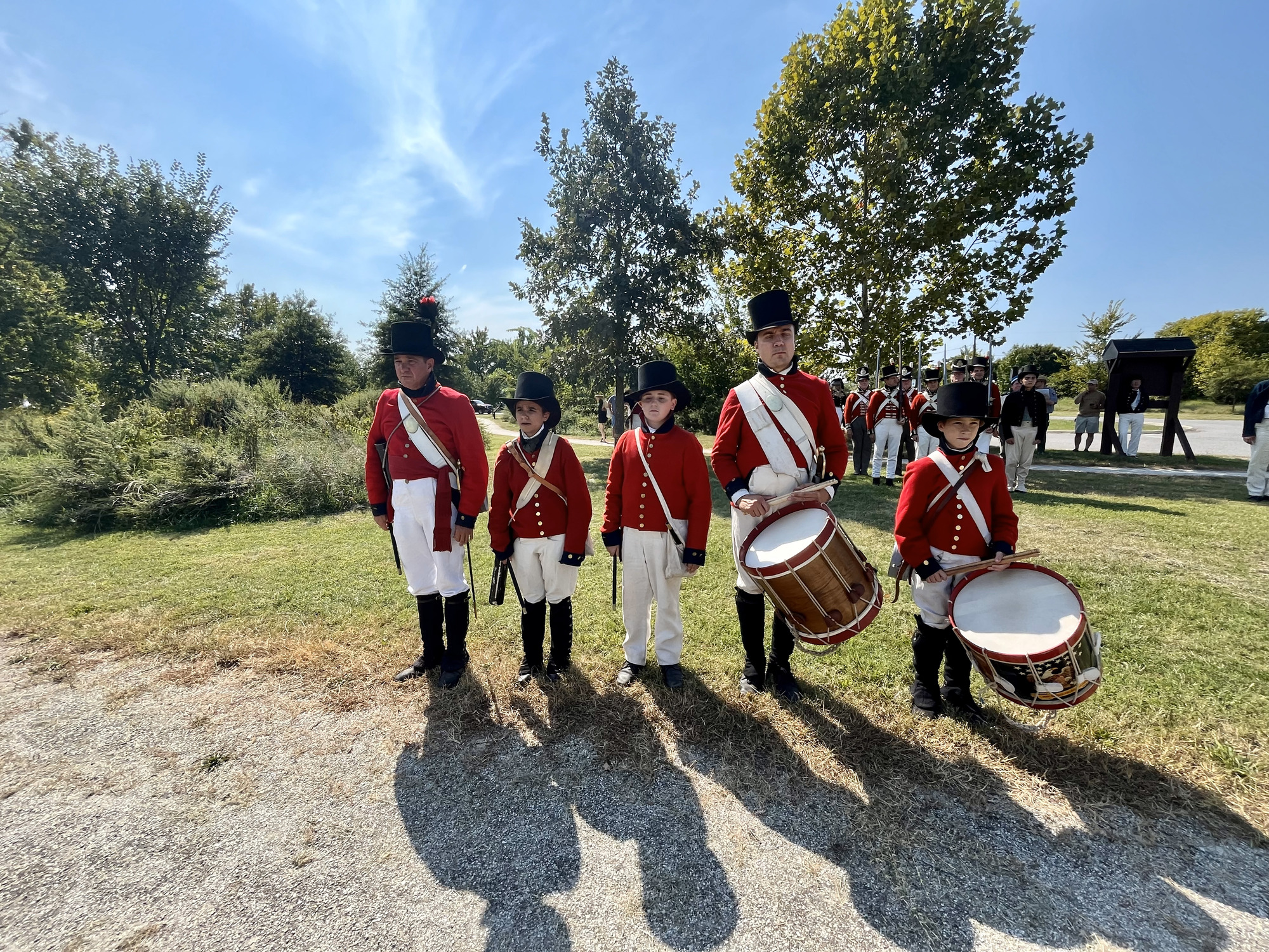 Living Historians, Visitors, and Park Rangers at North Point State Battlefield