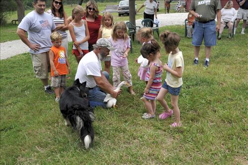 Herding ducks at The Spicy Lamb Farm in Cuyahoga Valley National Park