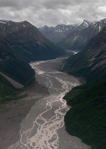 Looking upriver of the Chitistone