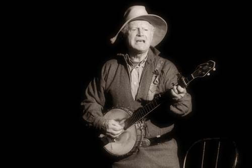 Michael Cohen sings the Rebel Song during a 2004 performance at the San Juan Community Theatre. Cohen is a life-long folk singer who was a part of the Washington Square folk movement of the 1950s.