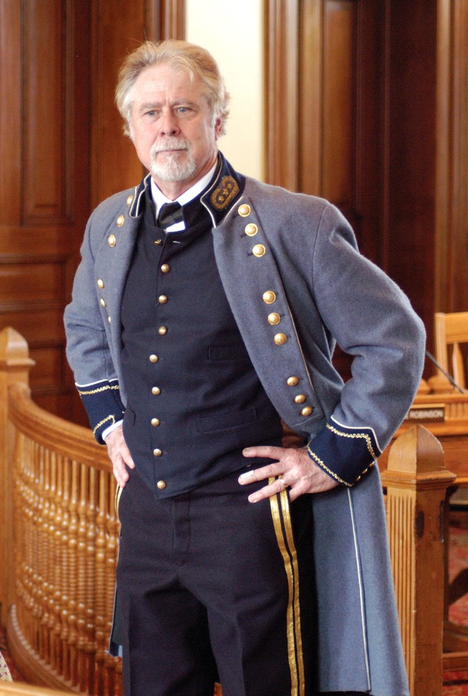 Mike Vouri performs "The Life and Times of General George Pickett" at the Port Townsend Victorian Festival.