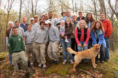 Construction of Ice Age NST at Straight Lake State Park, WI in Oct 2010
