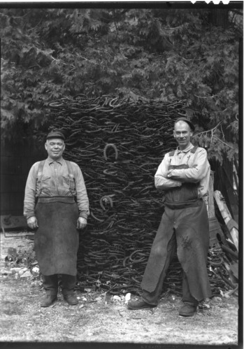 Fred Brusch[i] & John [Darl A.] Miller - Govt. blacksmiths.