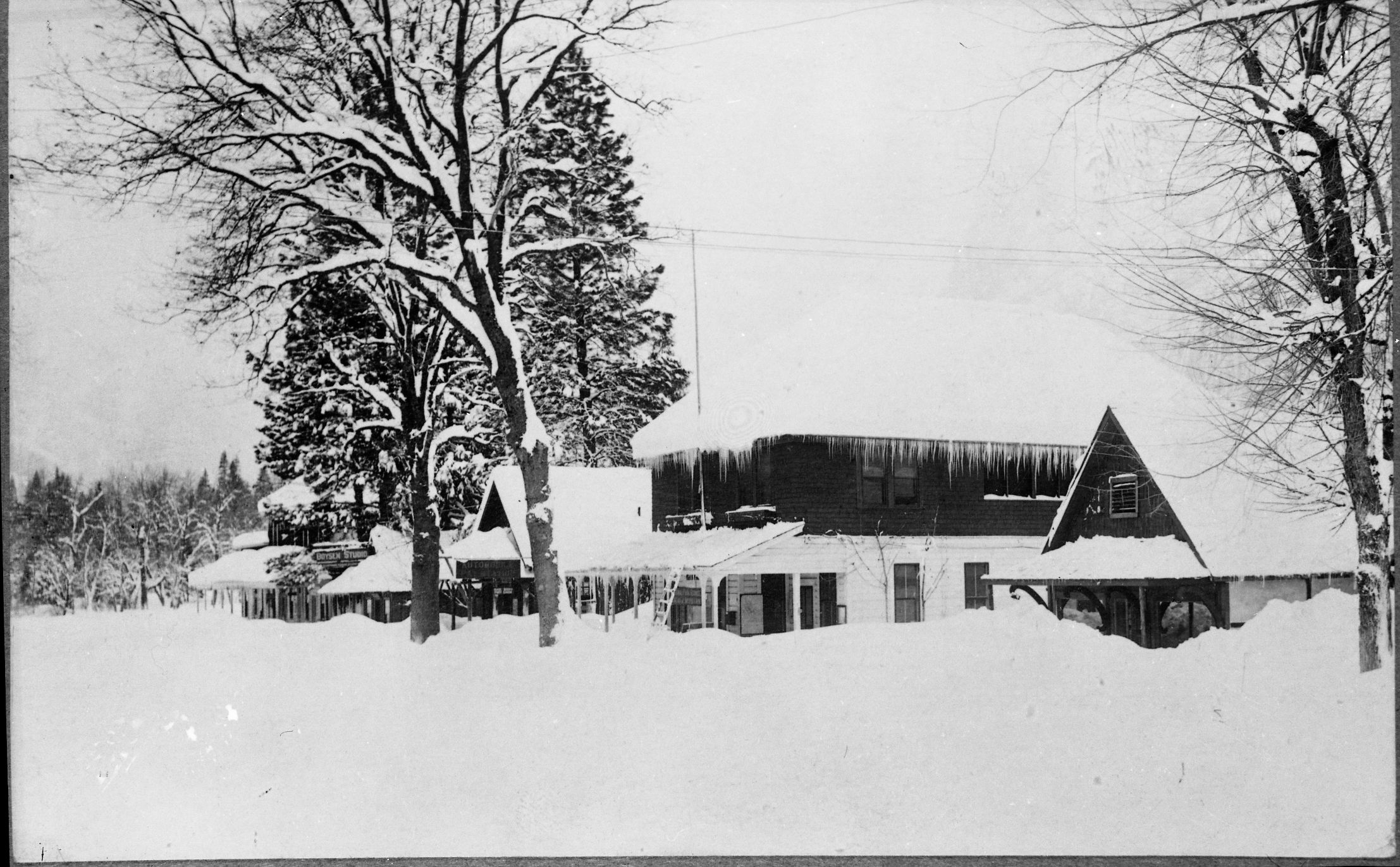 Old Village under deep snow.