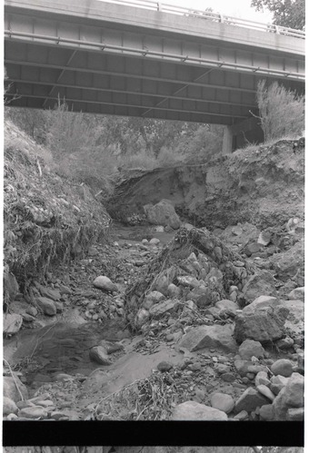 BW Photos of the damage from the Oak Creek flash flood of 1989.