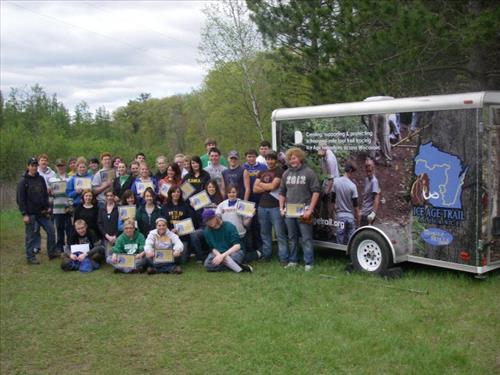 Construction of Ice Age NST at Straight Lake State Park, WI in Oct 2010