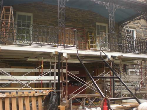 Rehabilitation of Klingle Mansion rear porch - 05-21-10