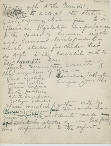 National Council of Negro Women, 1949