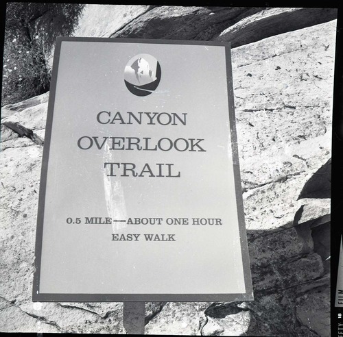 BW Photos of trailside exhibits.