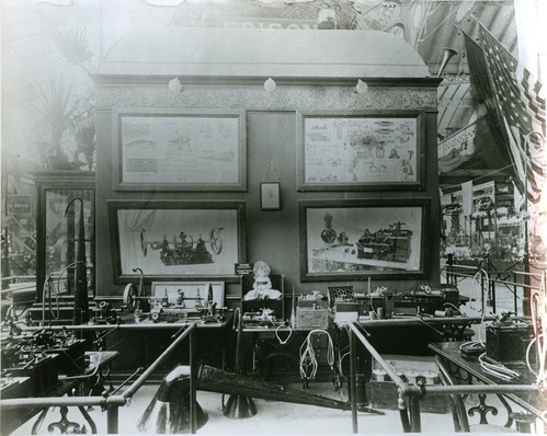 Edison phonograph exhibit at 1889 Exposition Universelle De Paris